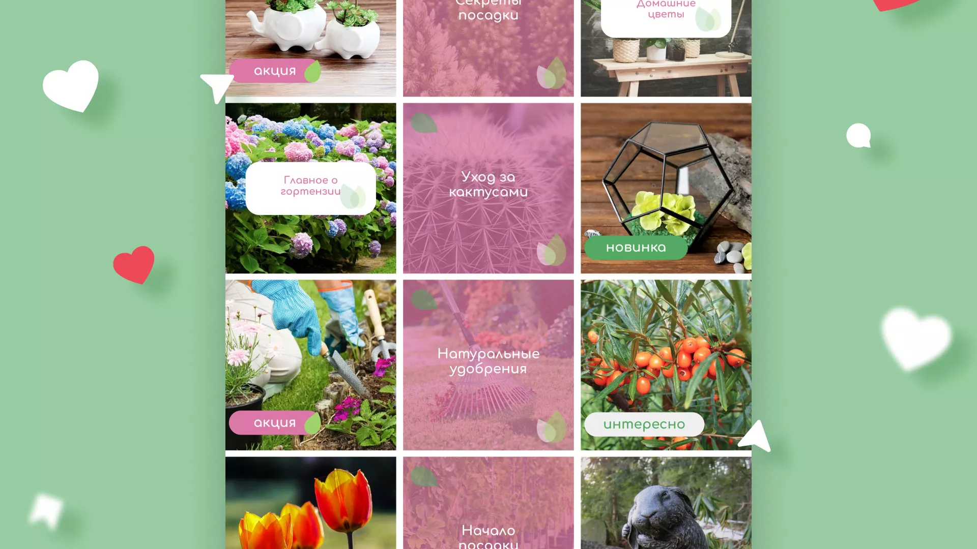 Разработка оформления профиля Instagram для магазина «Floraint» в Гусиноозёрске