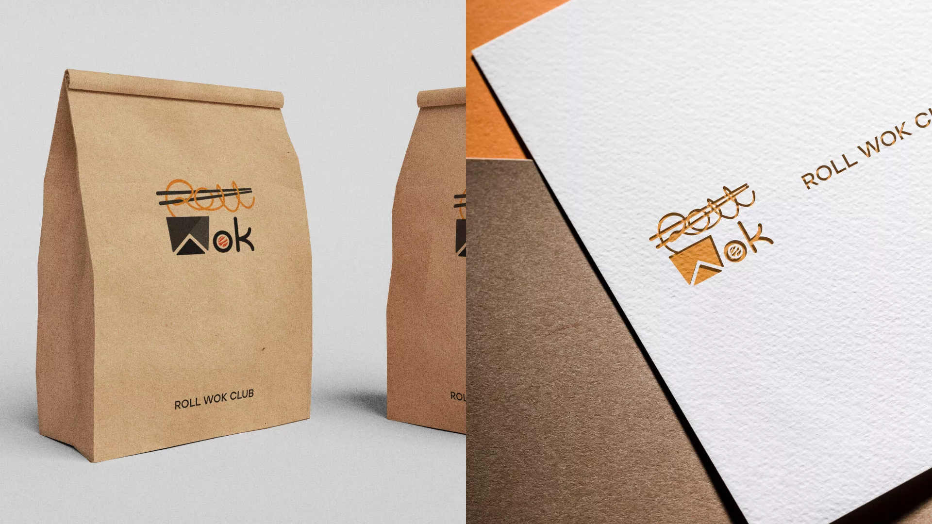 Разработка логотипа суши-бара «Roll Wok Club» в Гусиноозёрске